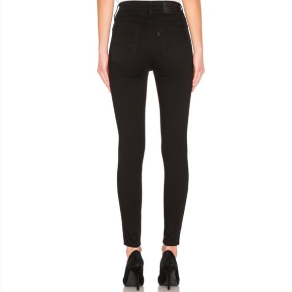 LEVI’S Mile High Super Skinny Black Stretch Jeans Size 29 Great Condition - Picture 3 of 8